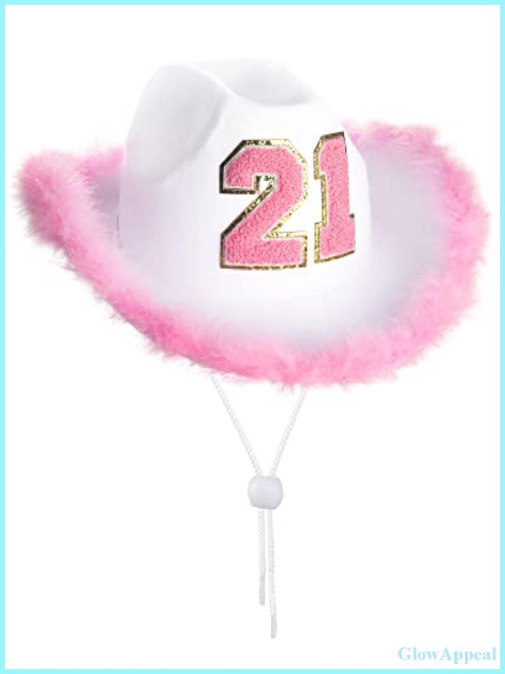 21st Birthday Cowgirl Hat One Size Glitter Emblem